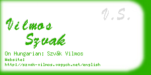 vilmos szvak business card