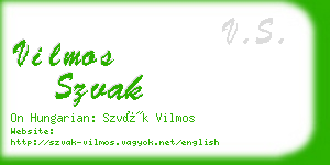 vilmos szvak business card